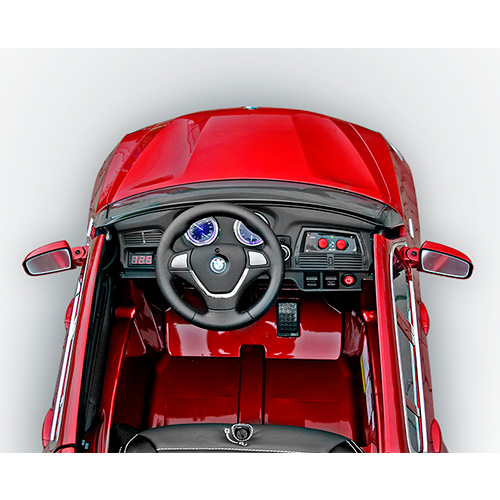 Mini coche eléctrico BMW X6 rojo interior